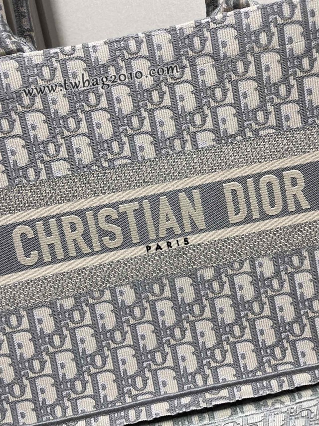 Dior专柜新款TOTE包迪奥高仿原单经典经典老花灰中号购物袋手提托特包 djfk1368